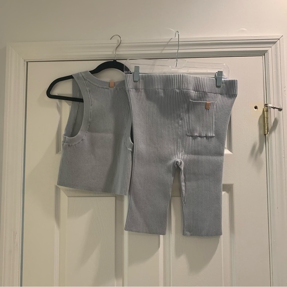 NWOT LUNYA Cozy Cotton Silk Ribbed Bike Short and Tank Top - Picture 4 of 14